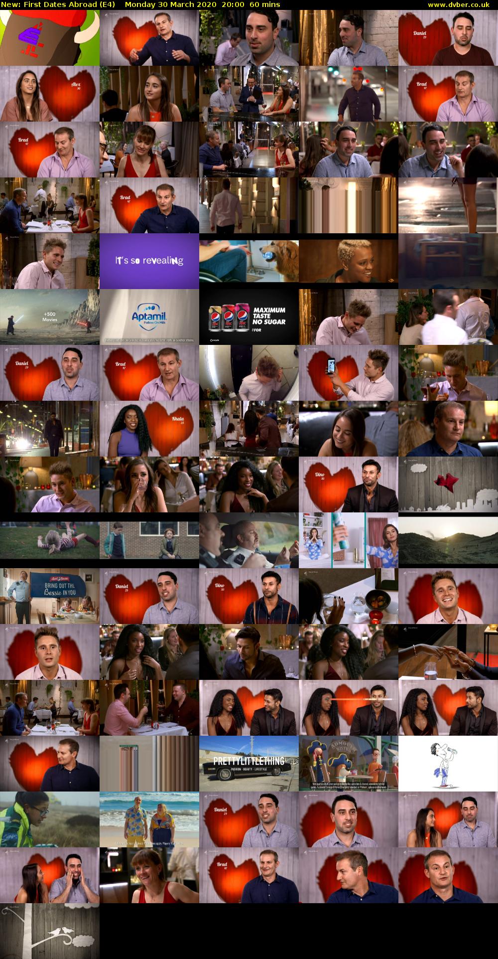 First Dates Abroad (E4) Monday 30 March 2020 20:00 - 21:00