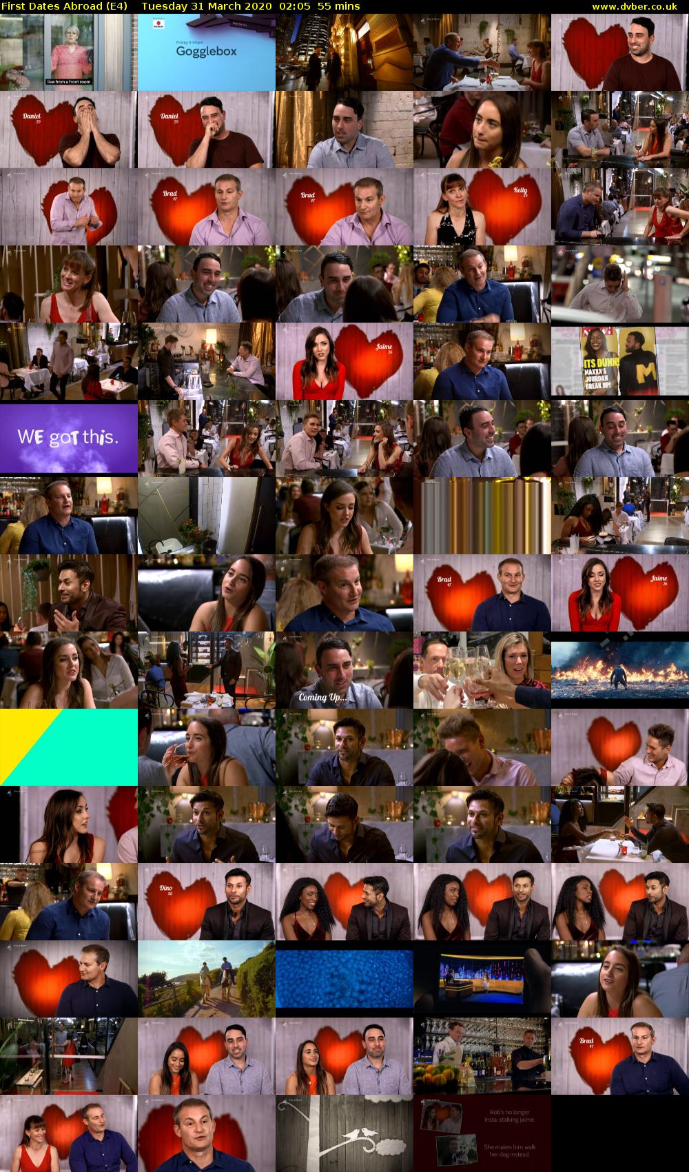 First Dates Abroad (E4) Tuesday 31 March 2020 02:05 - 03:00