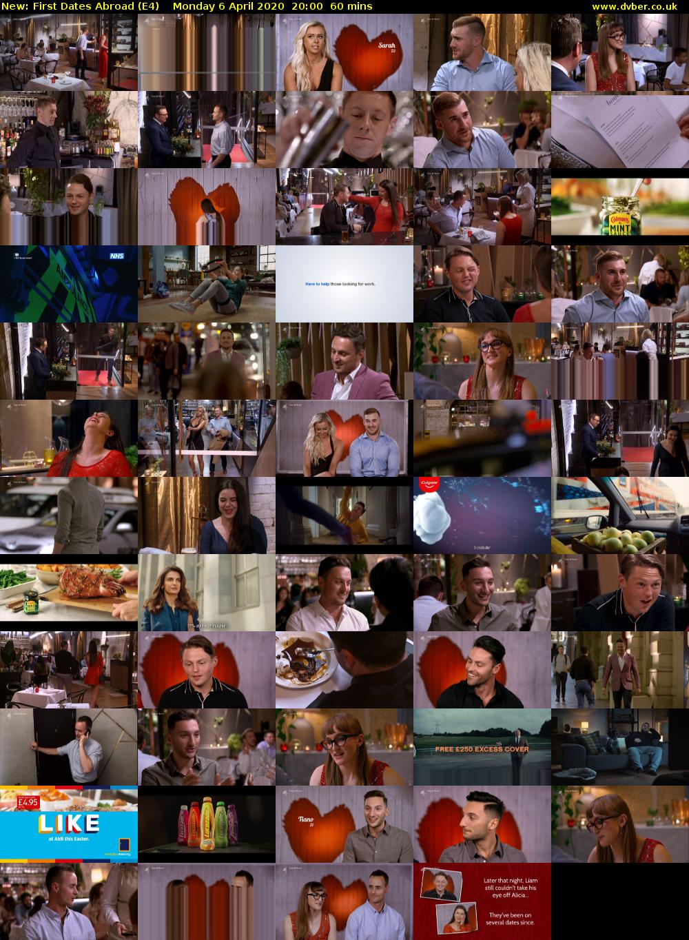 First Dates Abroad (E4) Monday 6 April 2020 20:00 - 21:00