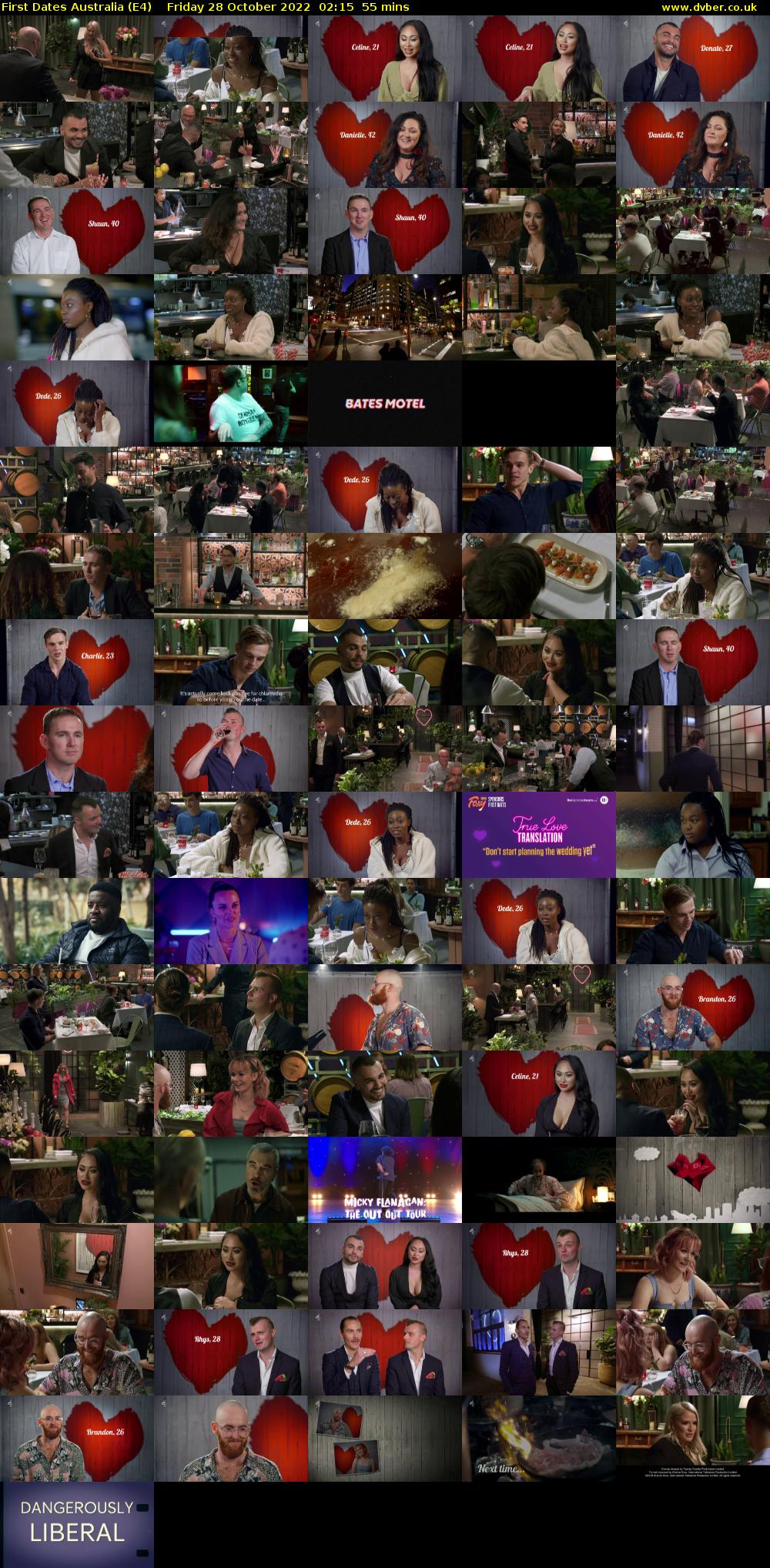 First Dates Australia (E4) Friday 28 October 2022 02:15 - 03:10