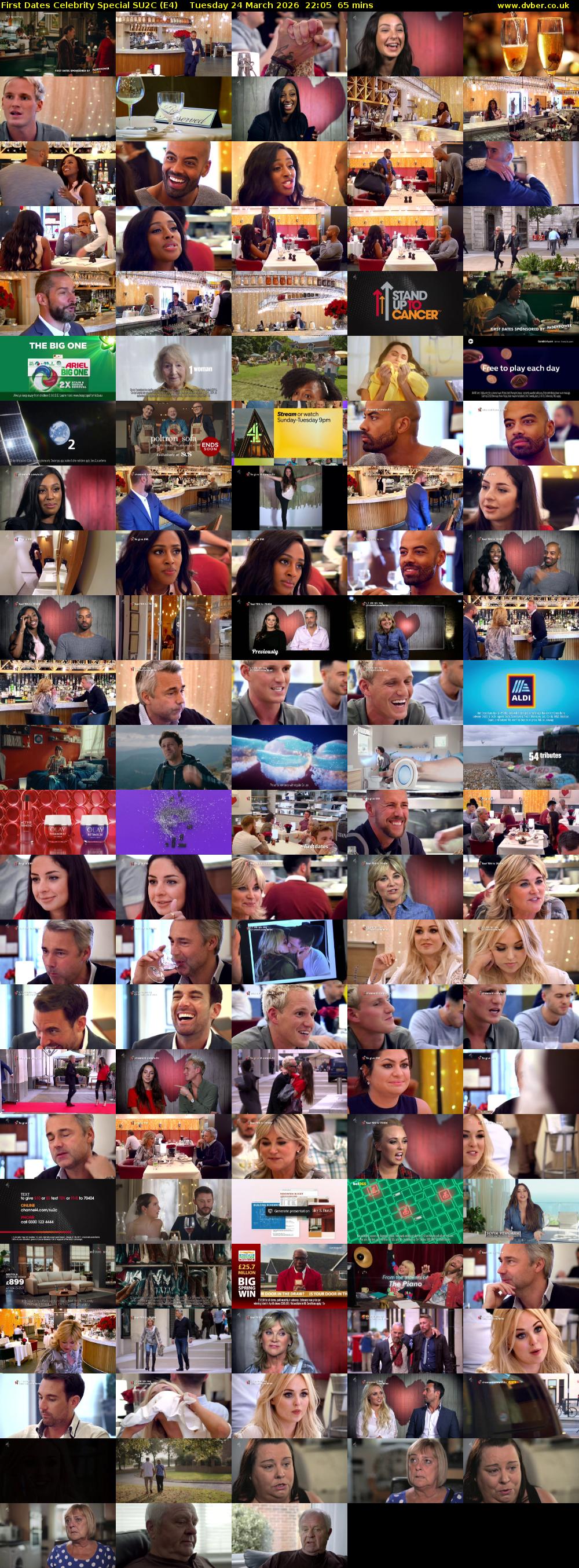 First Dates Celebrity Special SU2C (E4) Tuesday 24 March 2026 22:05 - 23:10