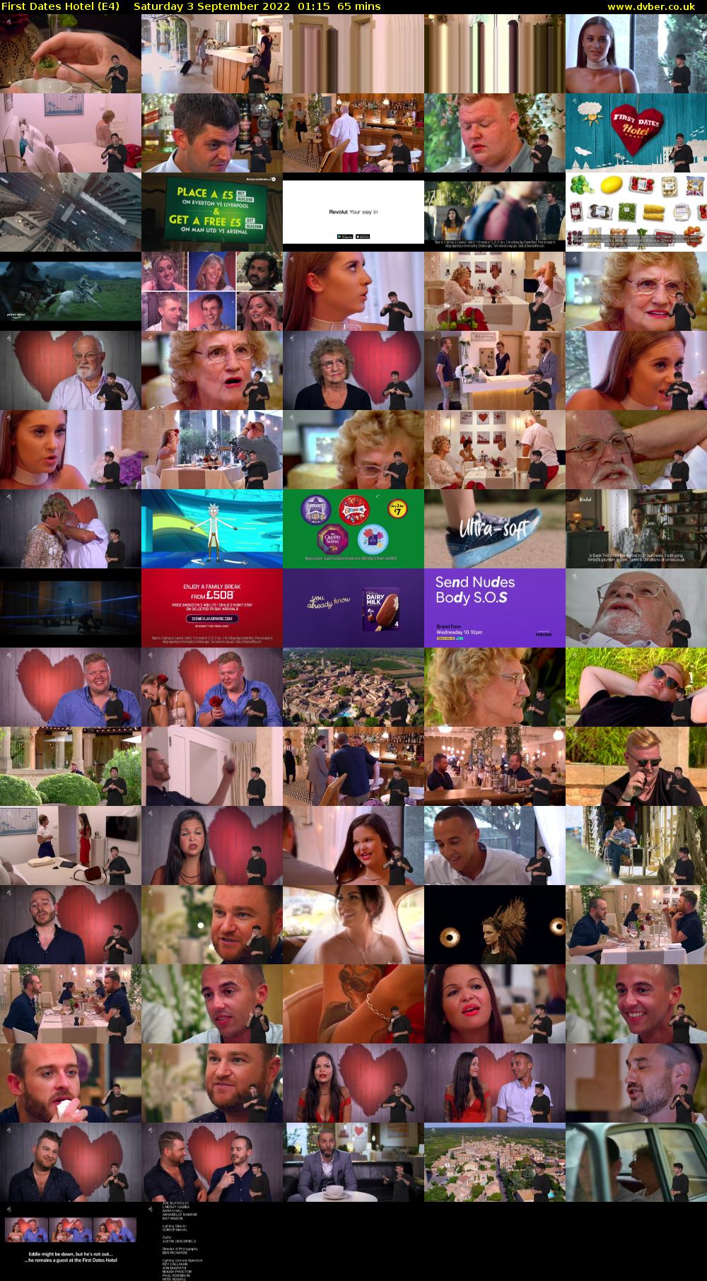 First Dates Hotel (E4) Saturday 3 September 2022 01:15 - 02:20