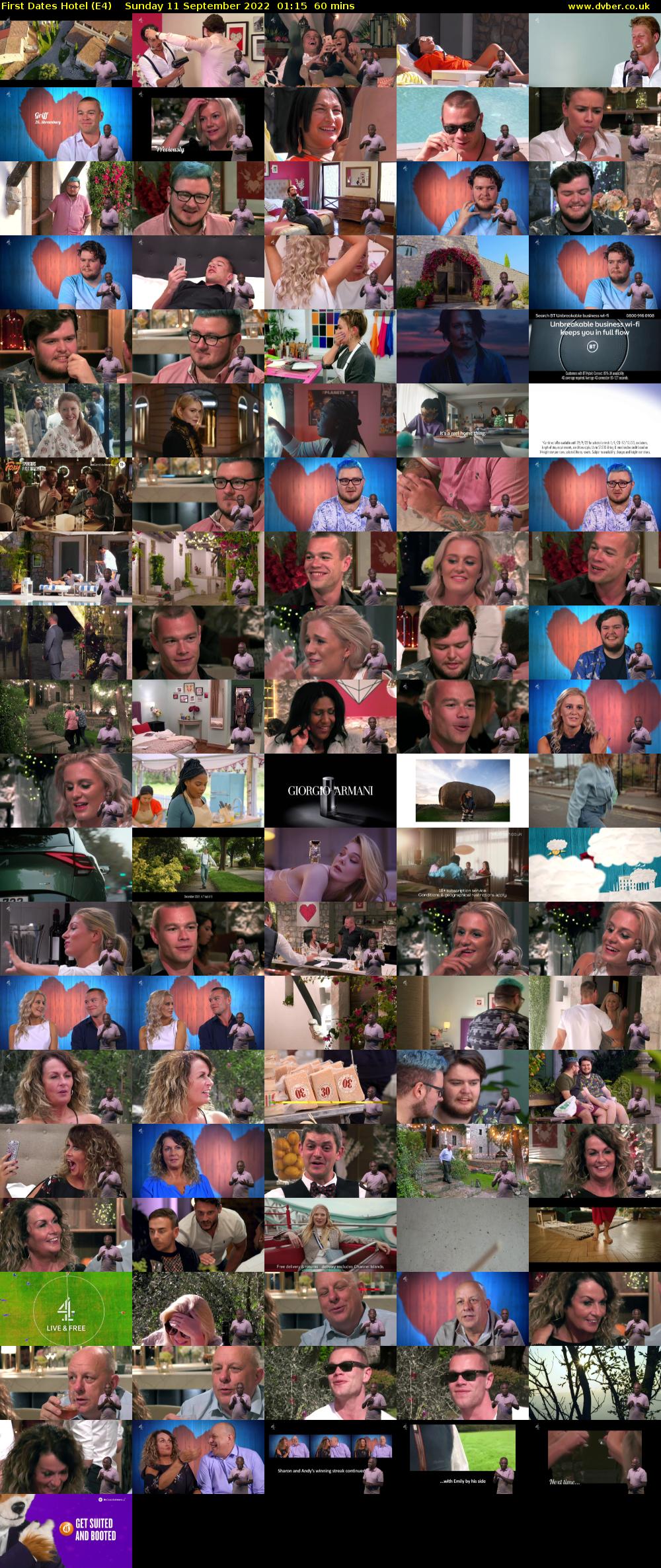 First Dates Hotel (E4) Sunday 11 September 2022 01:15 - 02:15
