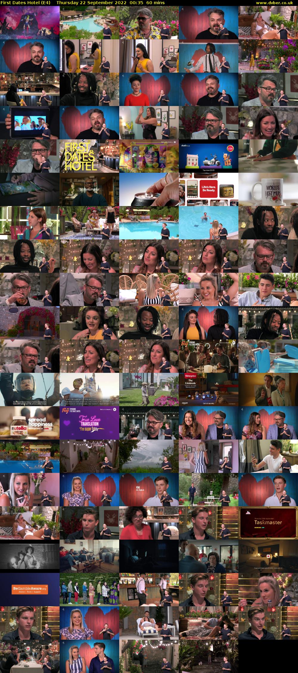 First Dates Hotel (E4) Thursday 22 September 2022 00:35 - 01:35