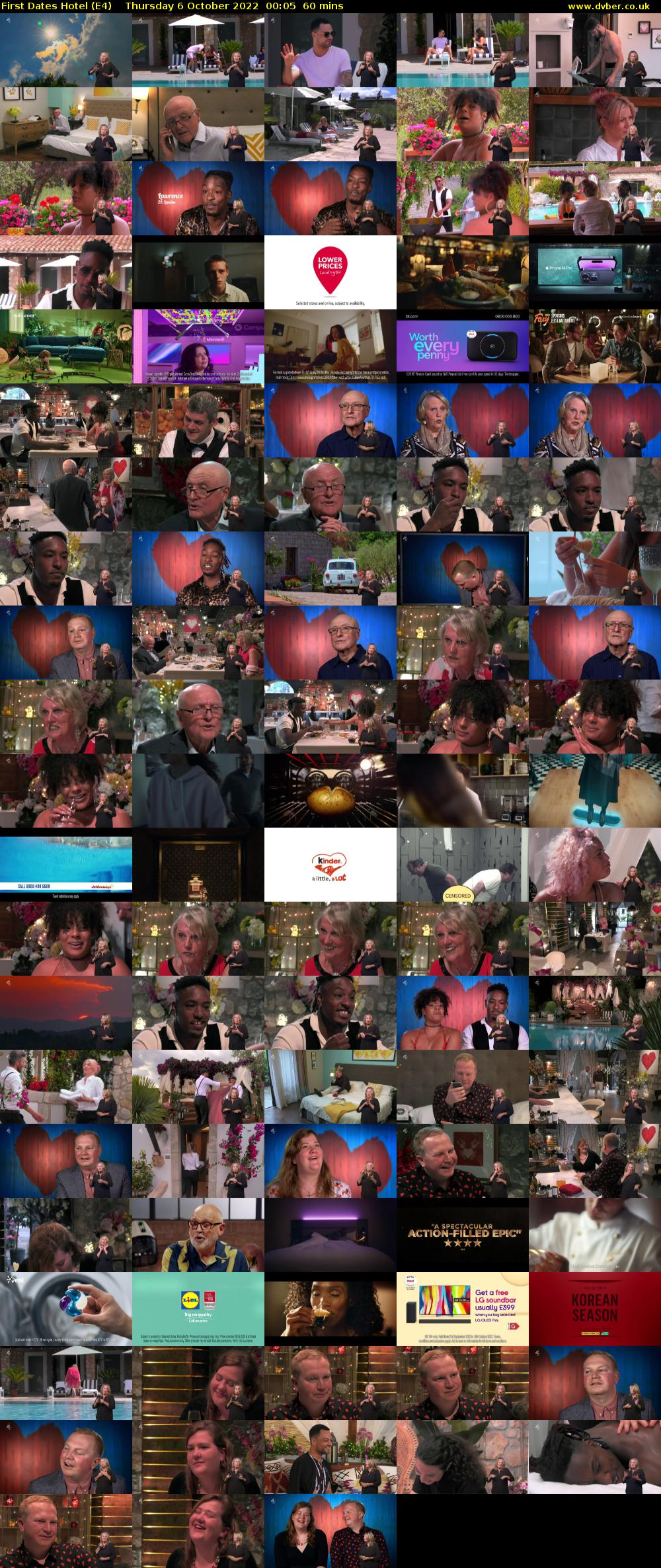 First Dates Hotel (E4) Thursday 6 October 2022 00:05 - 01:05