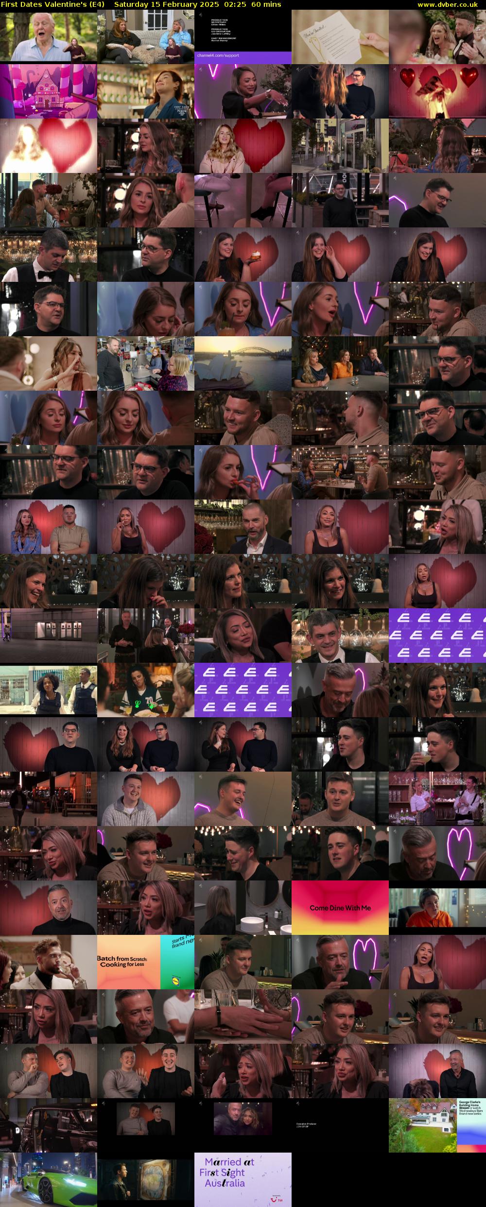 First Dates Valentine's (E4) Saturday 15 February 2025 02:25 - 03:25