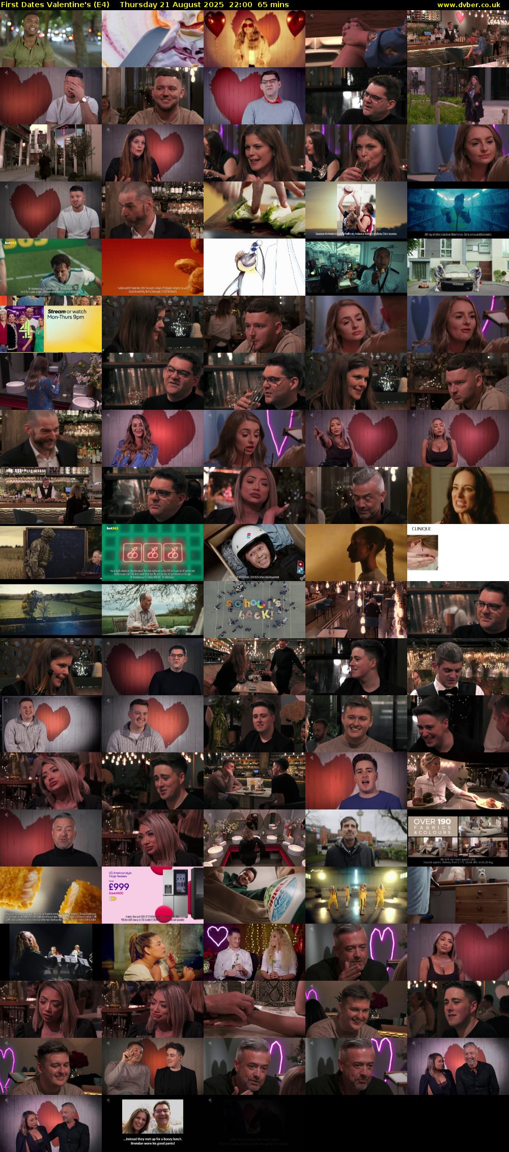 First Dates Valentine's (E4) Thursday 21 August 2025 22:00 - 23:05