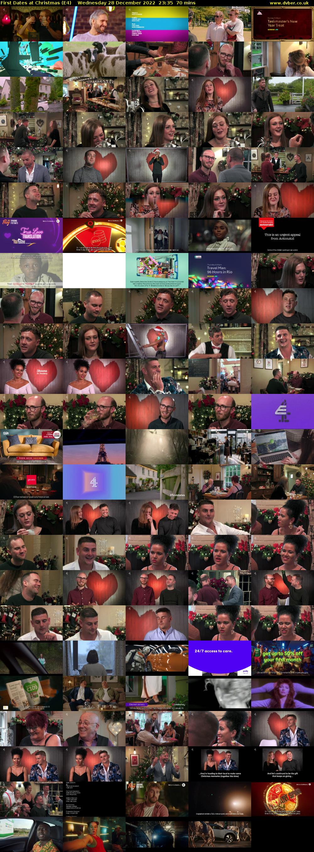 First Dates at Christmas (E4) Wednesday 28 December 2022 23:35 - 00:45