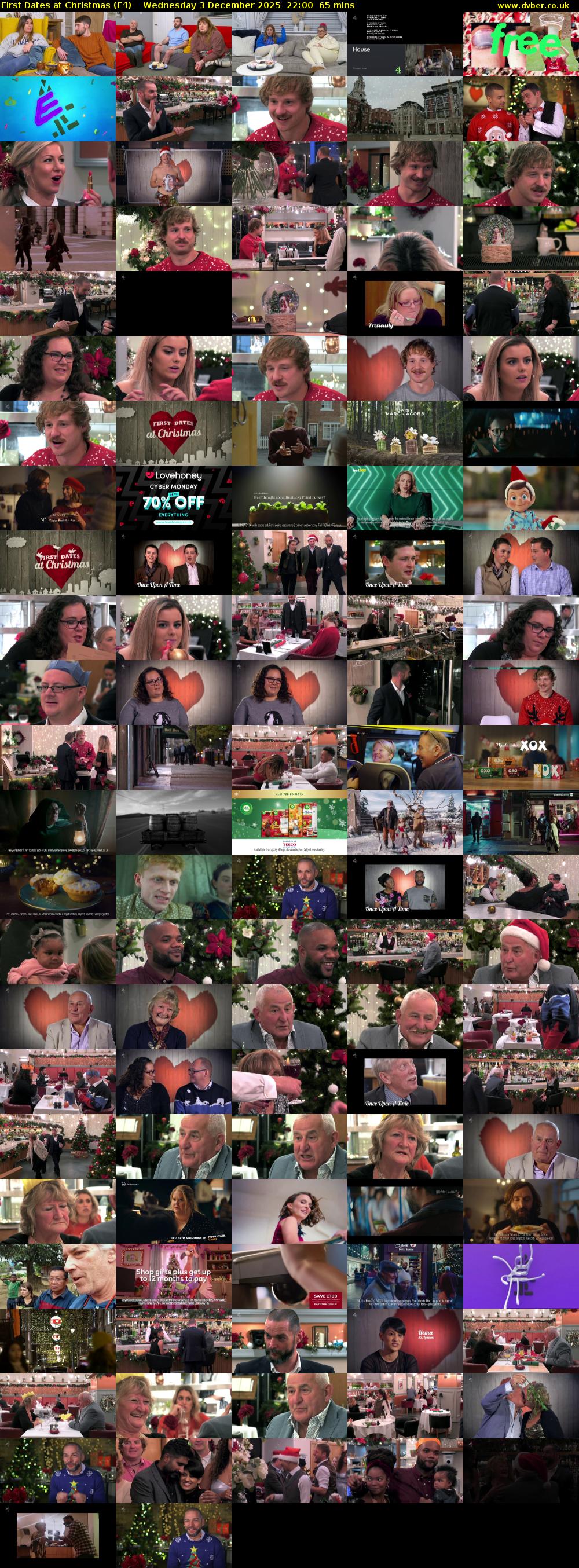 First Dates at Christmas (E4) Wednesday 3 December 2025 22:00 - 23:05