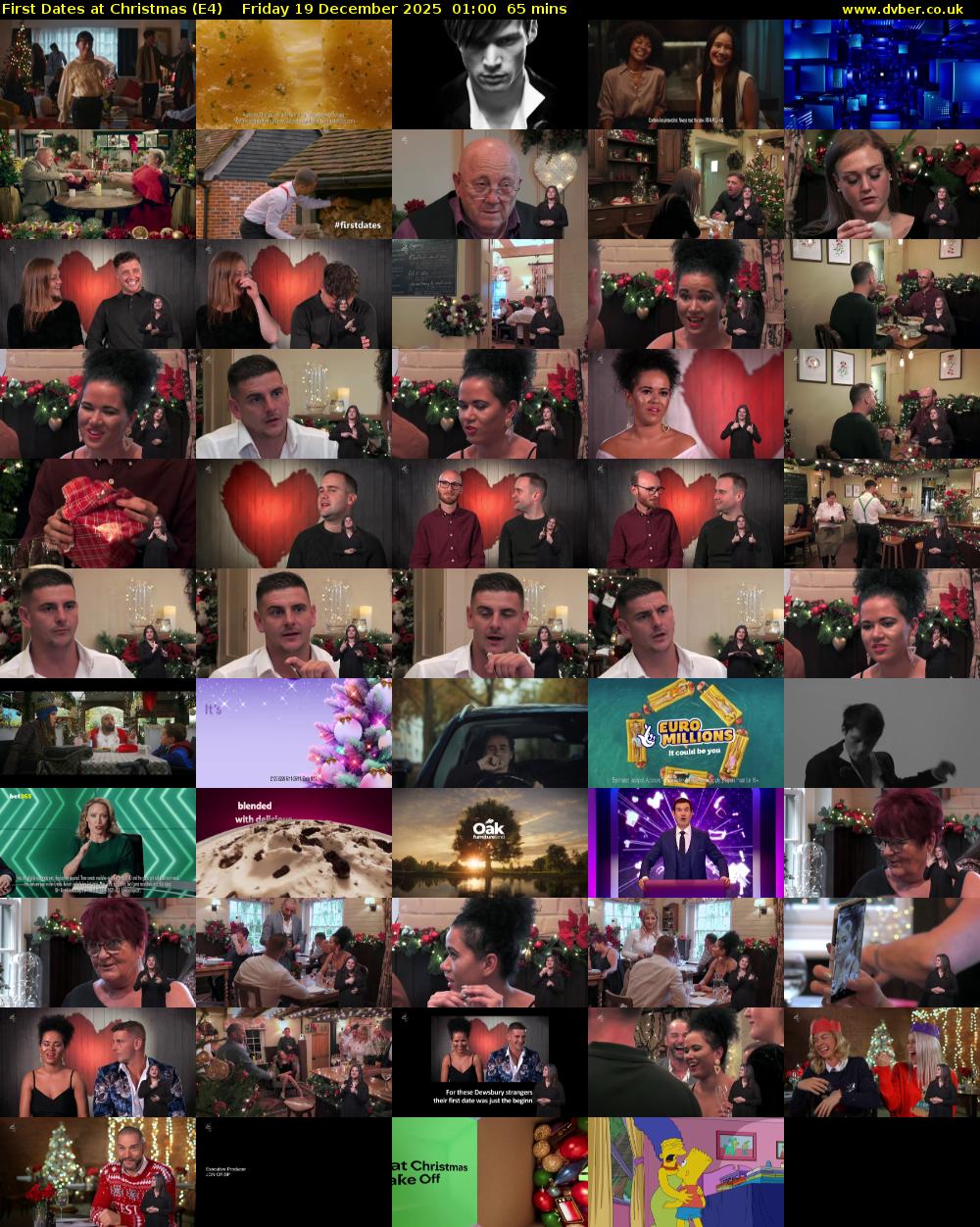 First Dates at Christmas (E4) Friday 19 December 2025 01:00 - 02:05