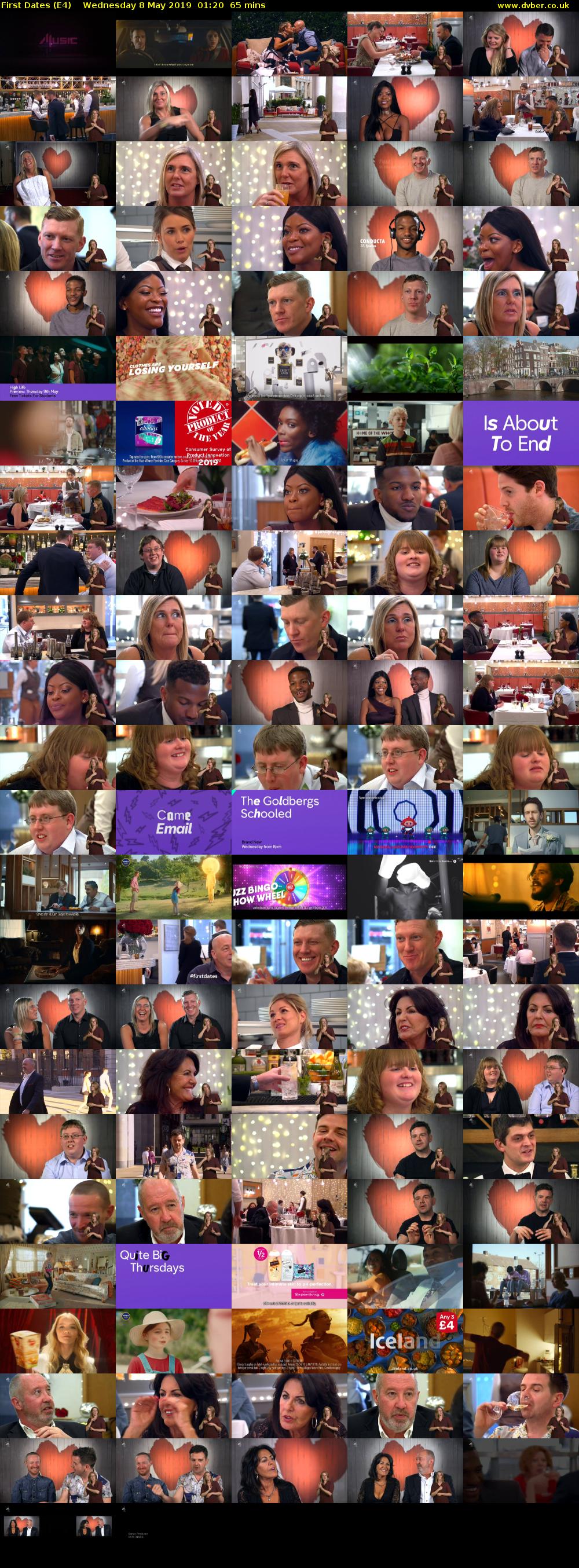 First Dates (E4) Wednesday 8 May 2019 01:20 - 02:25
