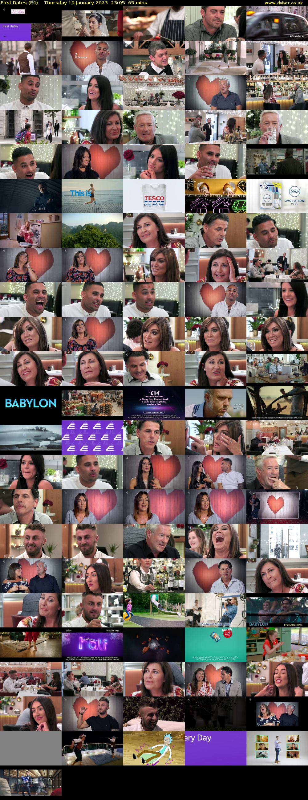 First Dates (E4) Thursday 19 January 2023 23:05 - 00:10