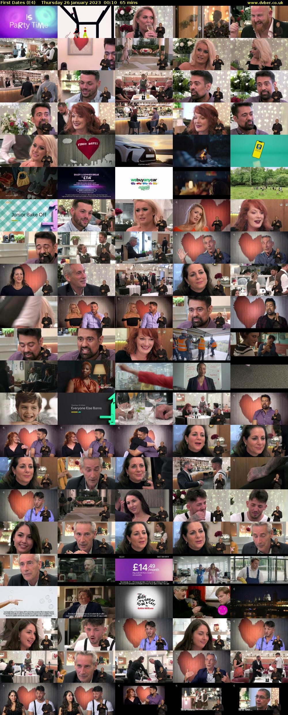 First Dates (E4) Thursday 26 January 2023 00:10 - 01:15