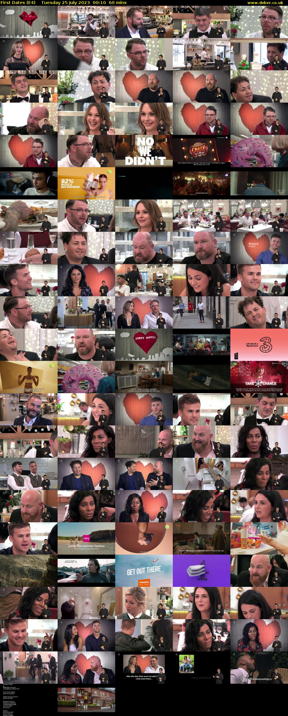 First Dates (E4) Tuesday 25 July 2023 00:10 - 01:10