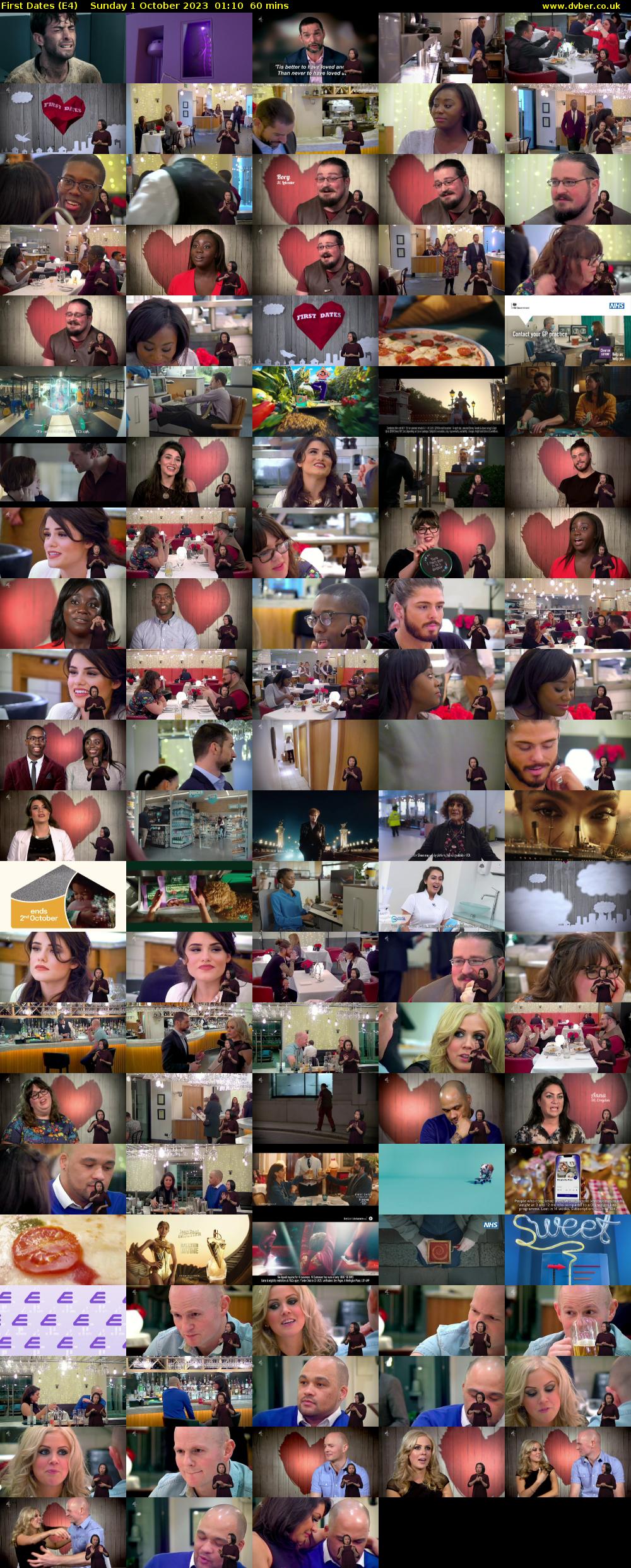 First Dates (E4) Sunday 1 October 2023 01:10 - 02:10