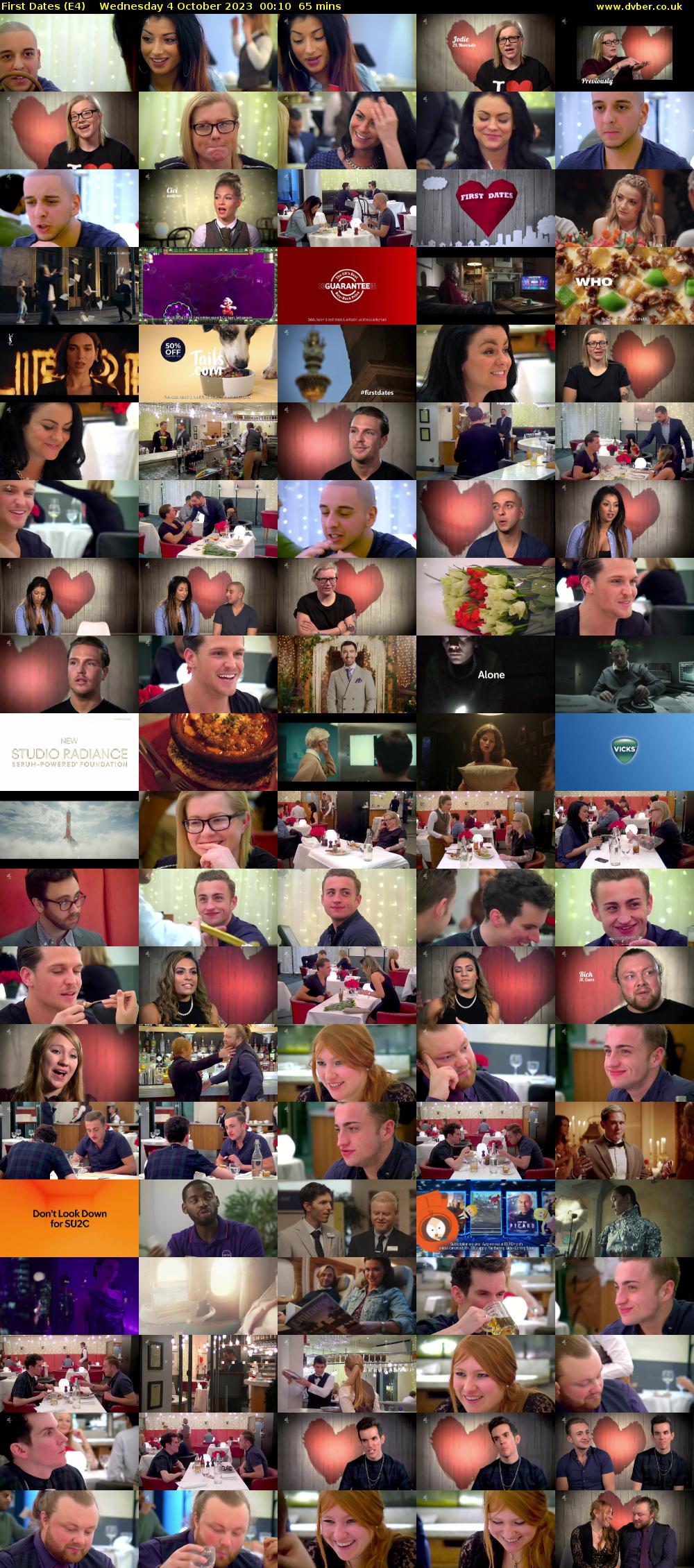 First Dates (E4) Wednesday 4 October 2023 00:10 - 01:15