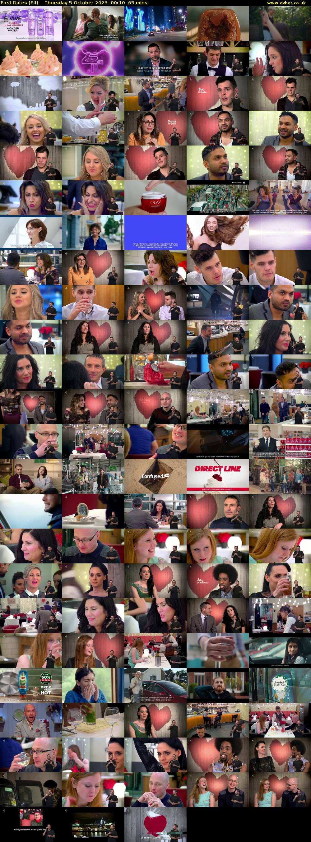 First Dates (E4) Thursday 5 October 2023 00:10 - 01:15