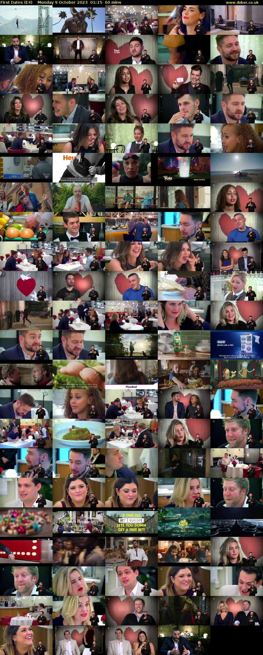First Dates (E4) Monday 9 October 2023 01:15 - 02:15