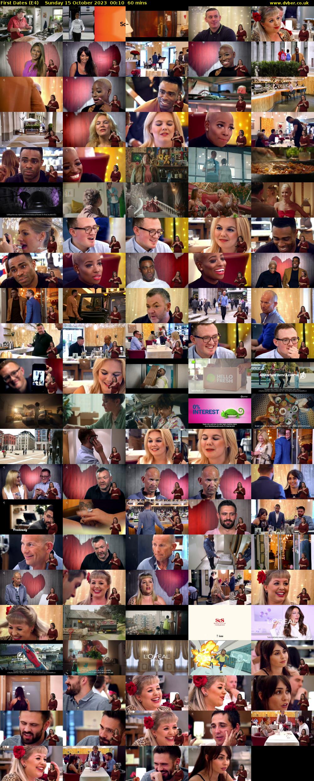 First Dates (E4) Sunday 15 October 2023 00:10 - 01:10