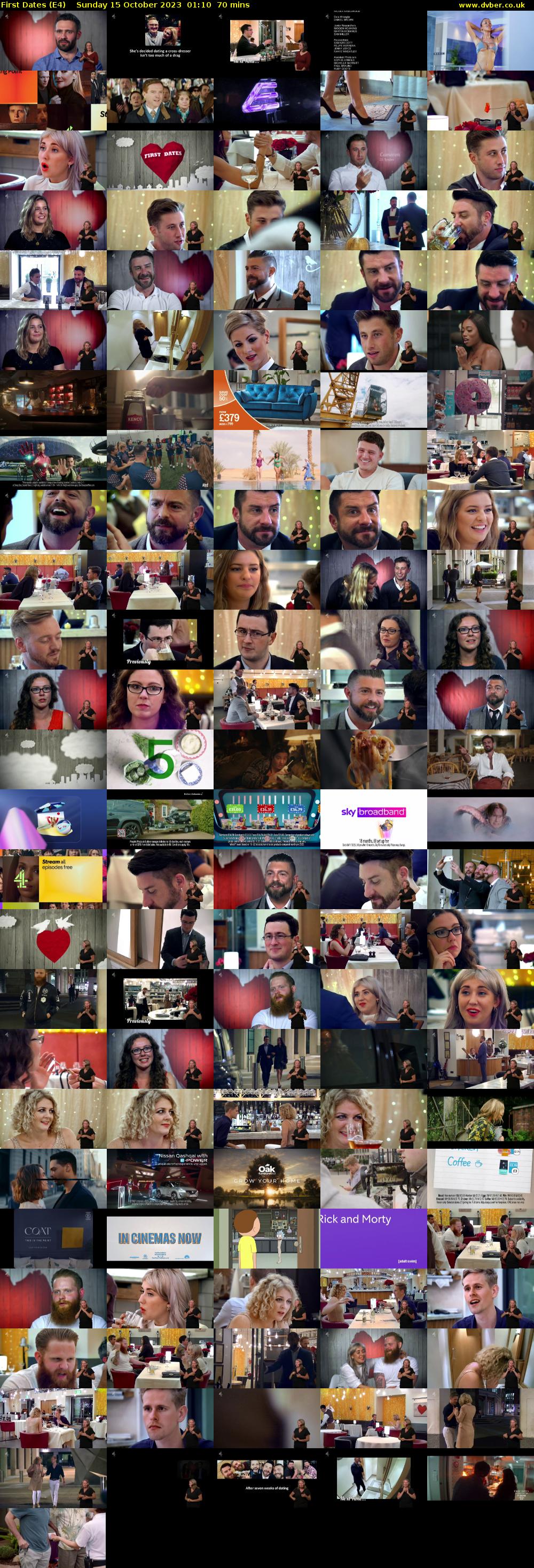 First Dates (E4) Sunday 15 October 2023 01:10 - 02:20