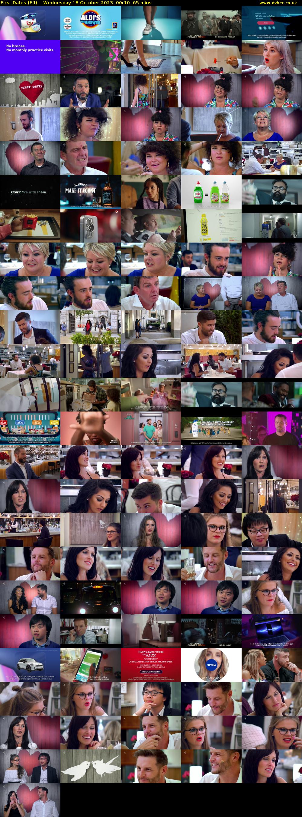 First Dates (E4) Wednesday 18 October 2023 00:10 - 01:15