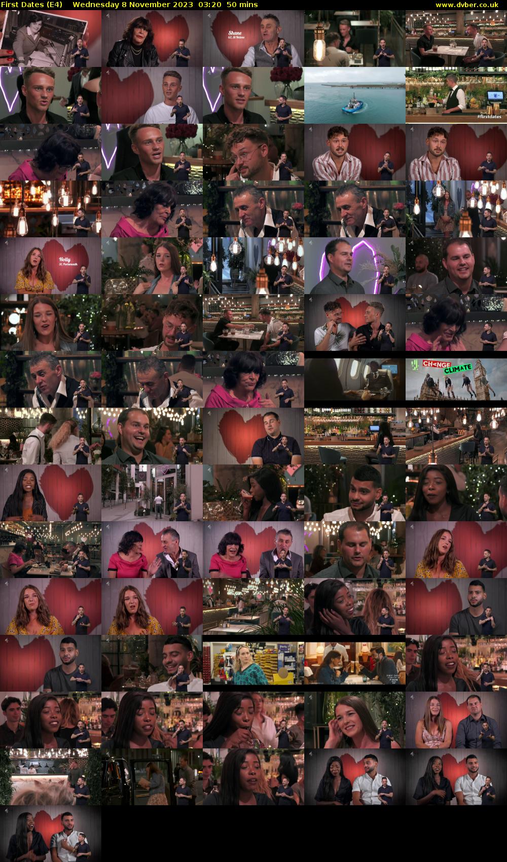 First Dates (E4) Wednesday 8 November 2023 03:20 - 04:10