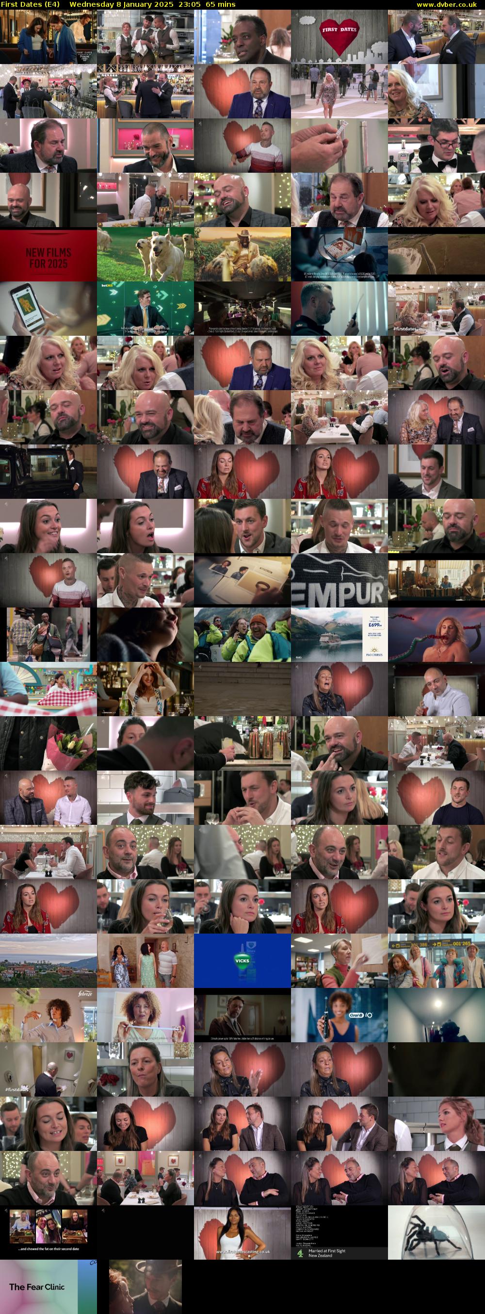 First Dates (E4) Wednesday 8 January 2025 23:05 - 00:10
