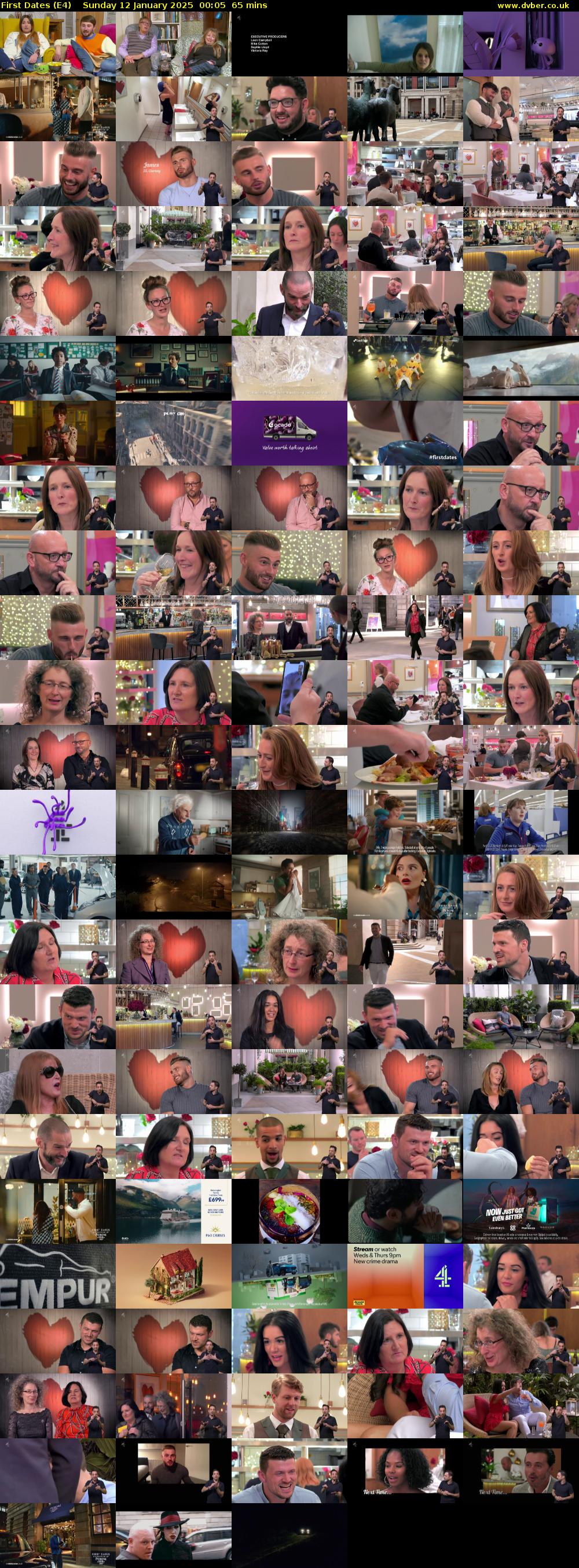 First Dates (E4) Sunday 12 January 2025 00:05 - 01:10