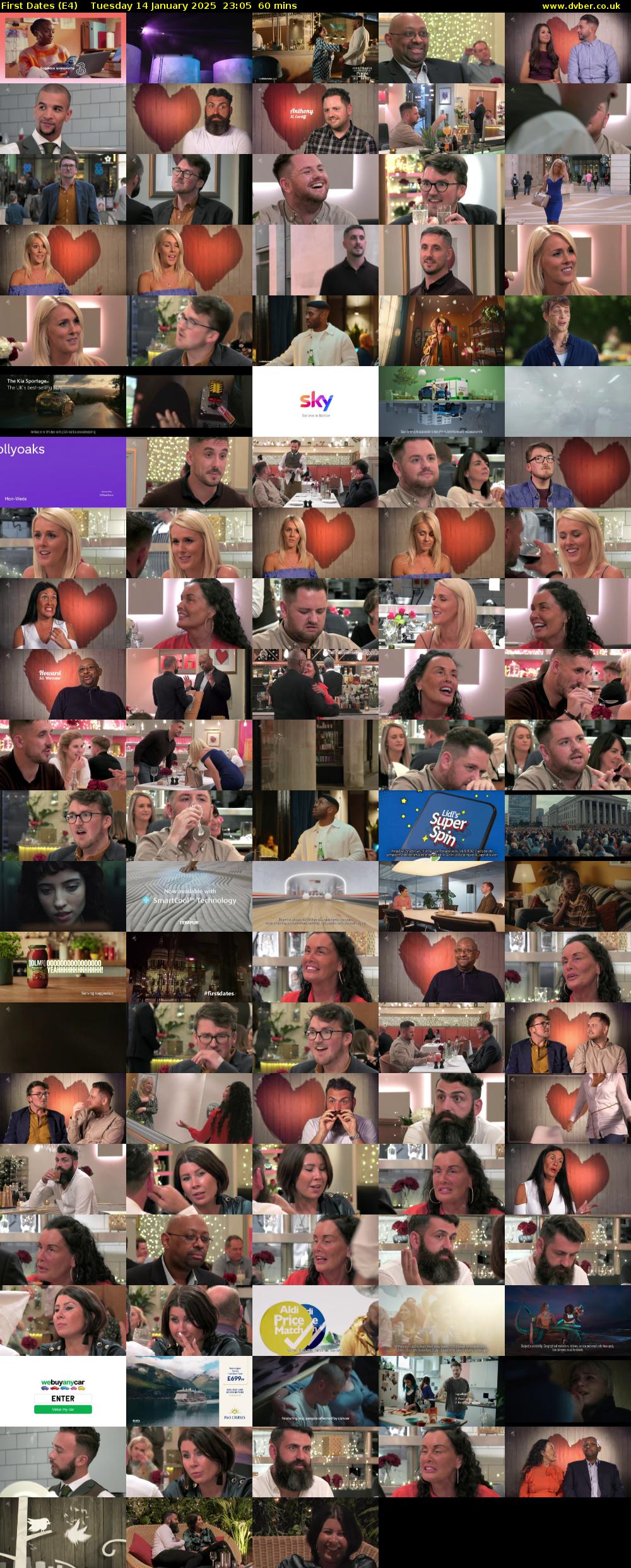 First Dates (E4) Tuesday 14 January 2025 23:05 - 00:05