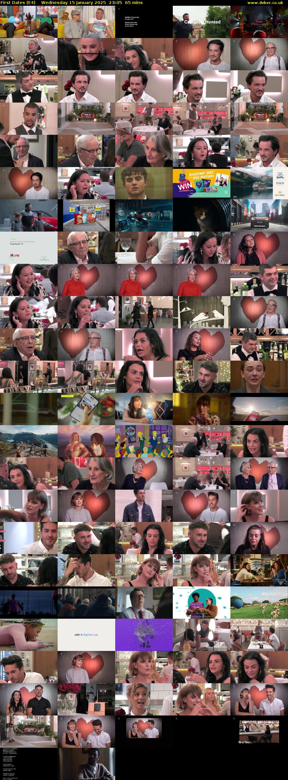 First Dates (E4) Wednesday 15 January 2025 23:05 - 00:10