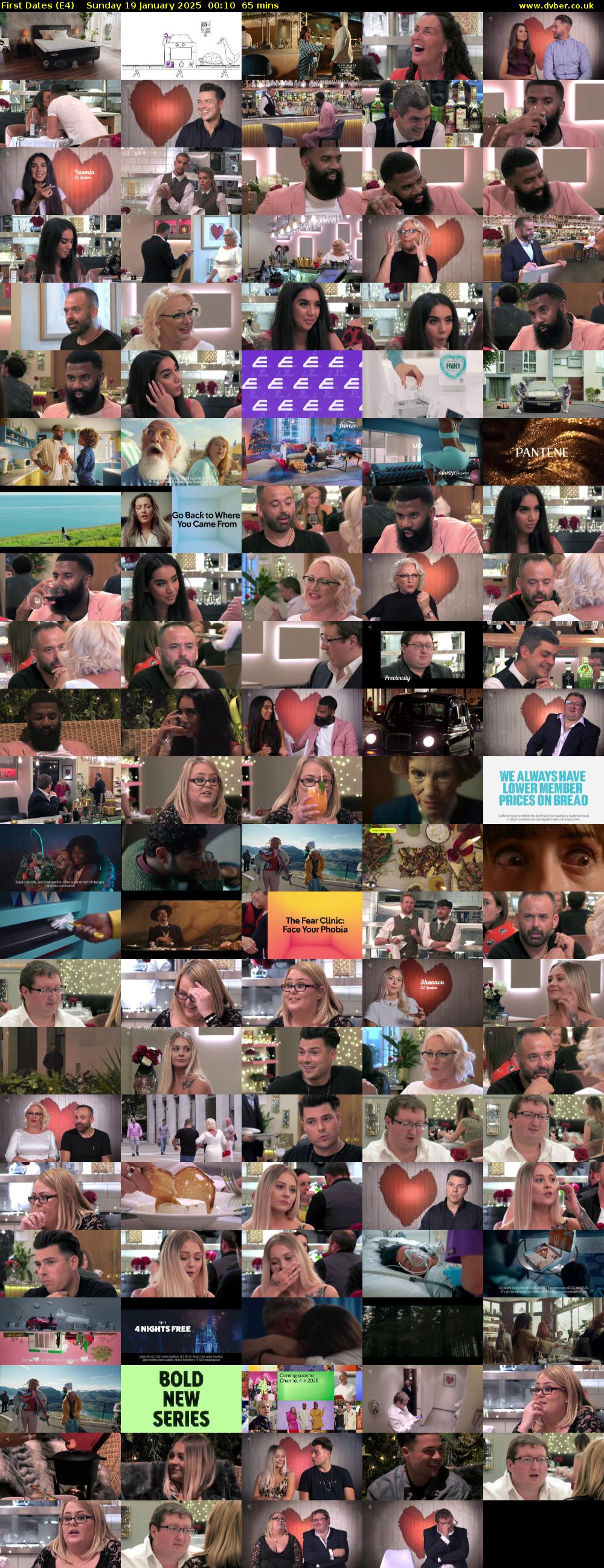 First Dates (E4) Sunday 19 January 2025 00:10 - 01:15