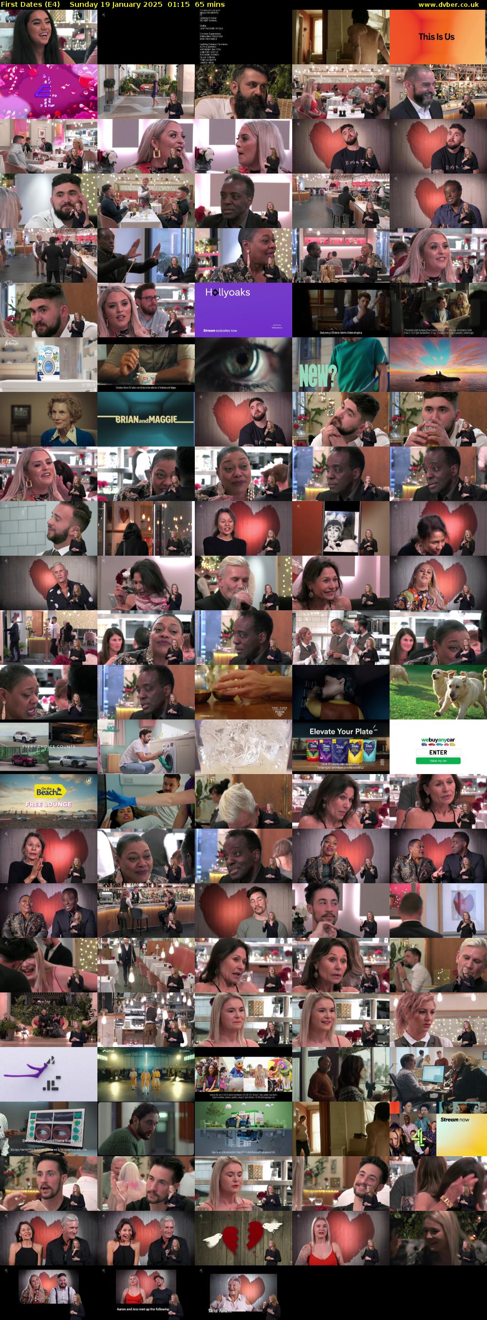 First Dates (E4) Sunday 19 January 2025 01:15 - 02:20