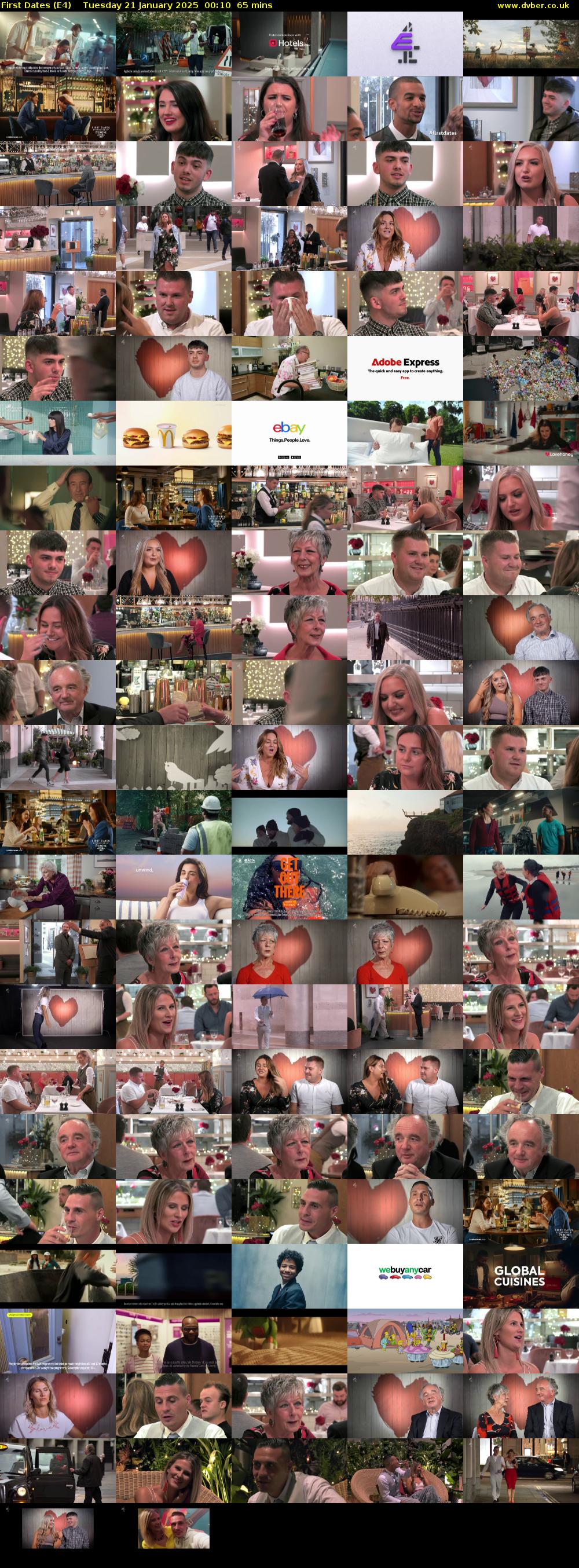 First Dates (E4) Tuesday 21 January 2025 00:10 - 01:15