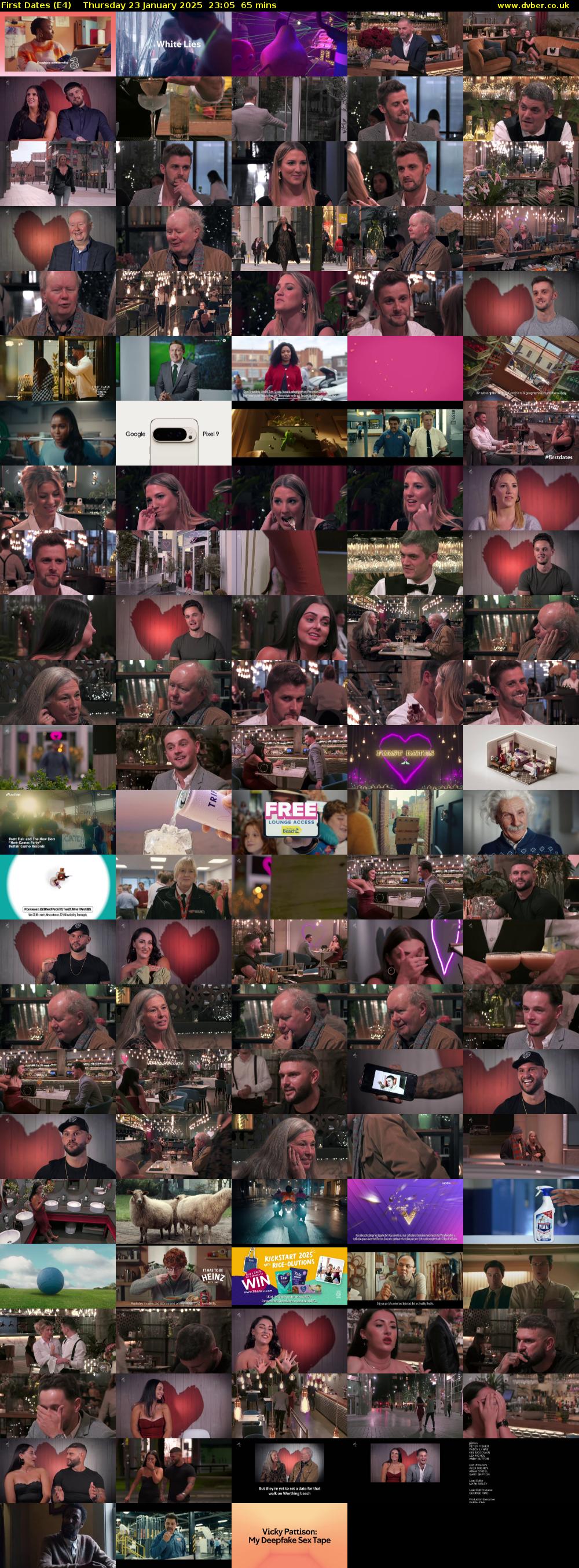 First Dates (E4) Thursday 23 January 2025 23:05 - 00:10