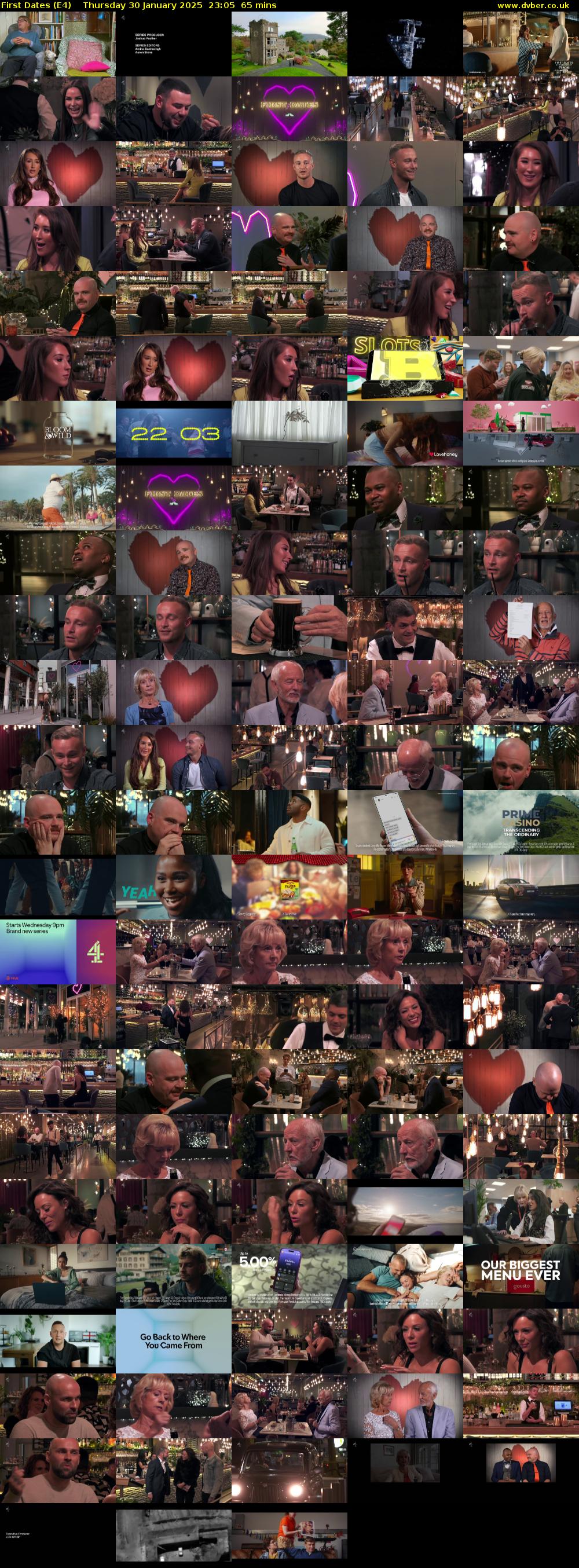 First Dates (E4) Thursday 30 January 2025 23:05 - 00:10