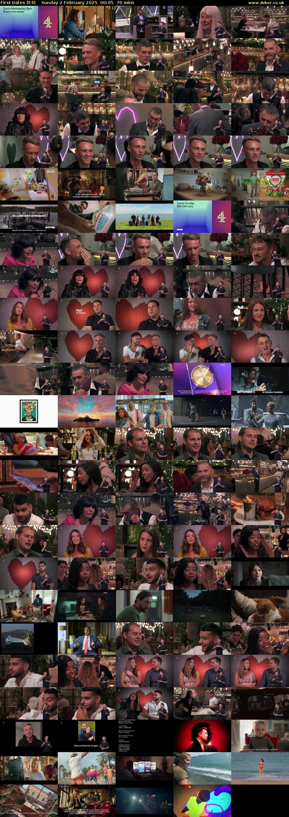 First Dates (E4) Sunday 2 February 2025 00:05 - 01:15