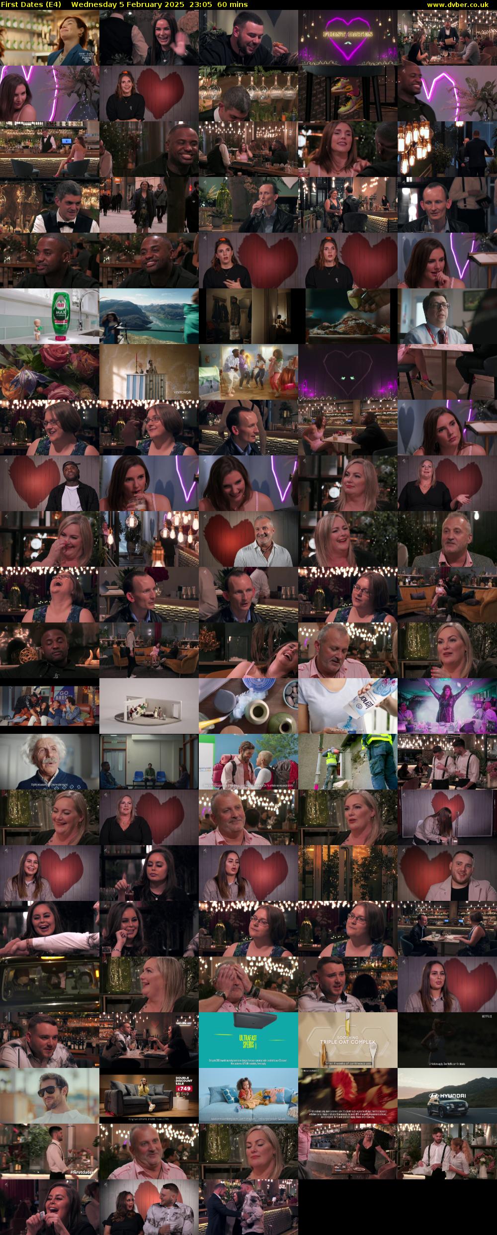 First Dates (E4) Wednesday 5 February 2025 23:05 - 00:05