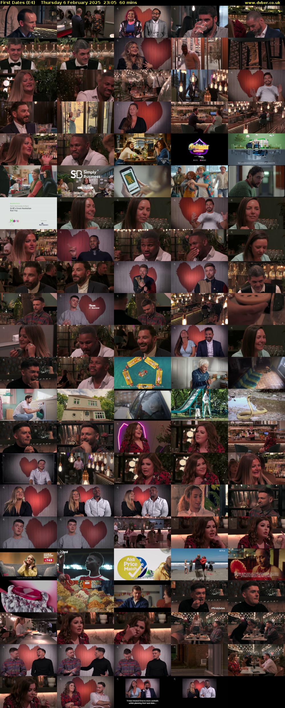 First Dates (E4) Thursday 6 February 2025 23:05 - 00:05