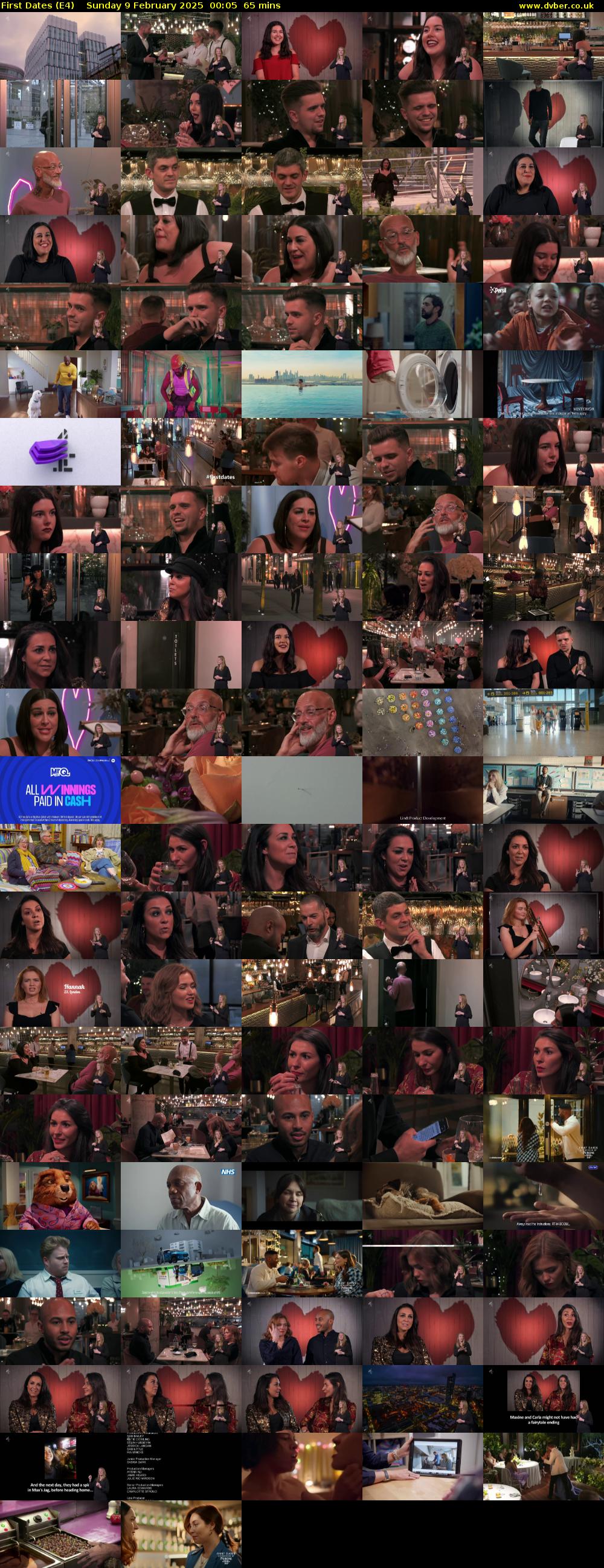 First Dates (E4) Sunday 9 February 2025 00:05 - 01:10