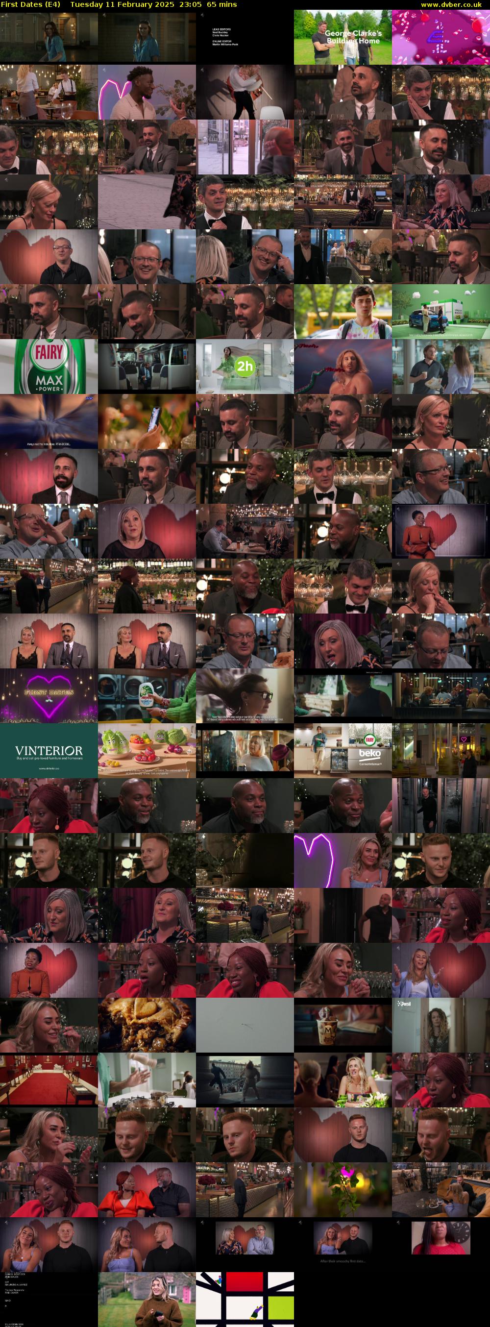First Dates (E4) Tuesday 11 February 2025 23:05 - 00:10