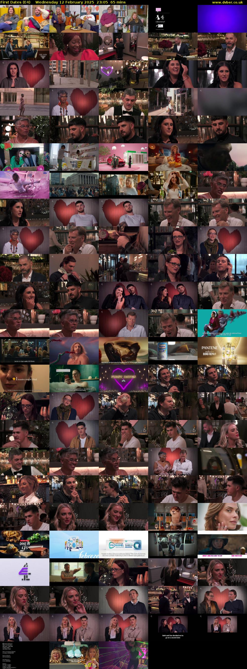 First Dates (E4) Wednesday 12 February 2025 23:05 - 00:10