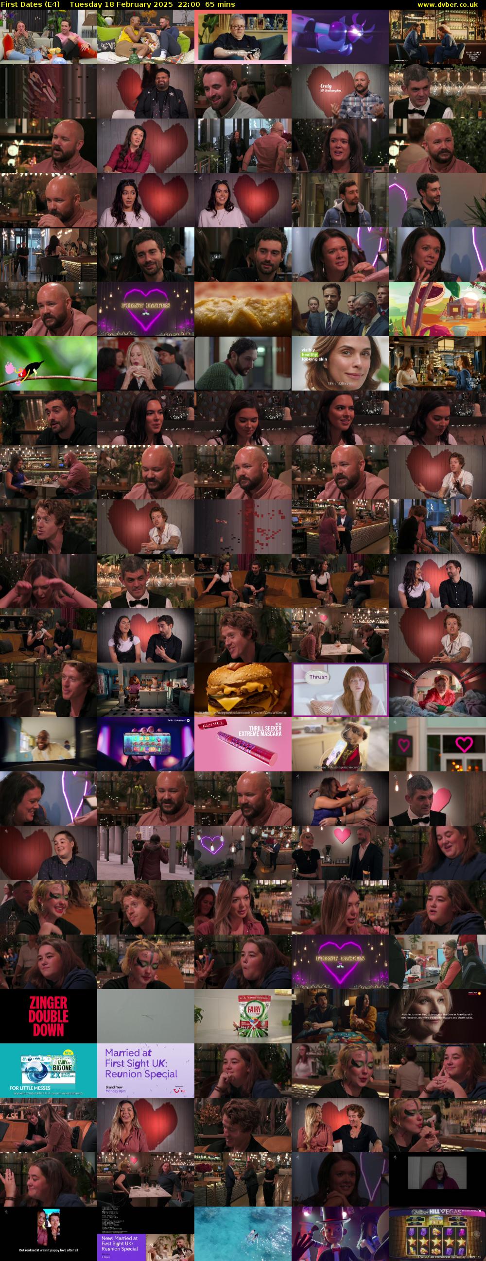 First Dates (E4) Tuesday 18 February 2025 22:00 - 23:05