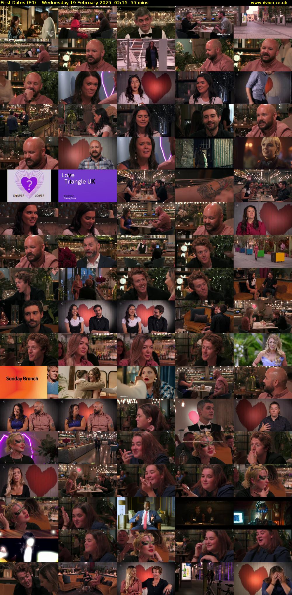 First Dates (E4) Wednesday 19 February 2025 02:15 - 03:10