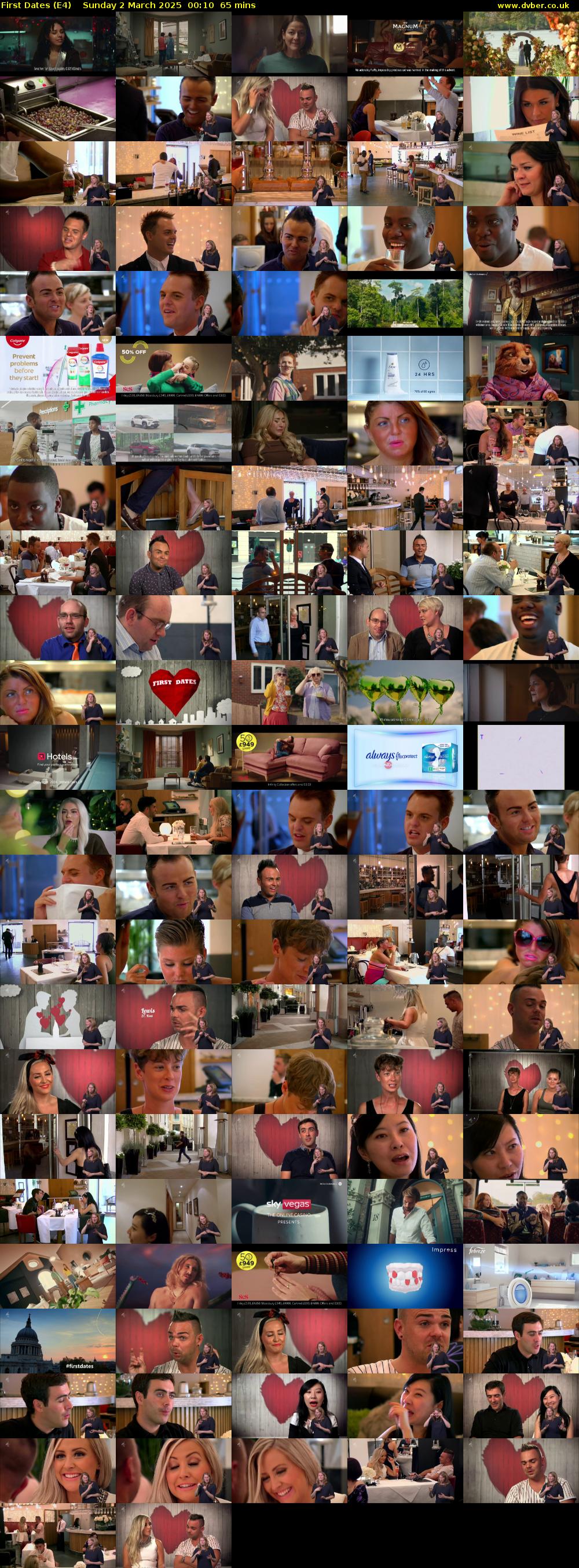 First Dates (E4) Sunday 2 March 2025 00:10 - 01:15