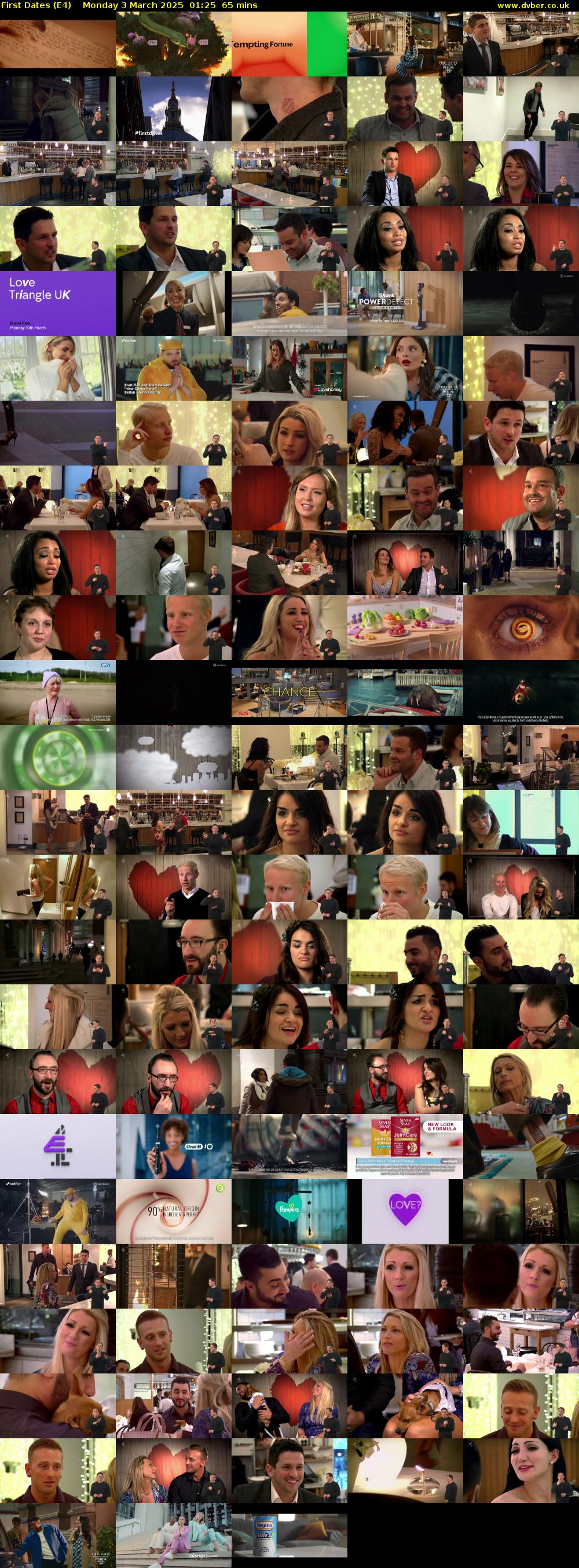 First Dates (E4) Monday 3 March 2025 01:25 - 02:30