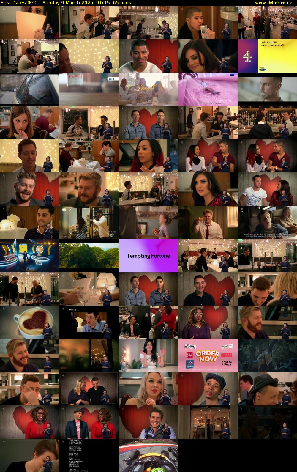 First Dates (E4) Sunday 9 March 2025 01:15 - 02:20