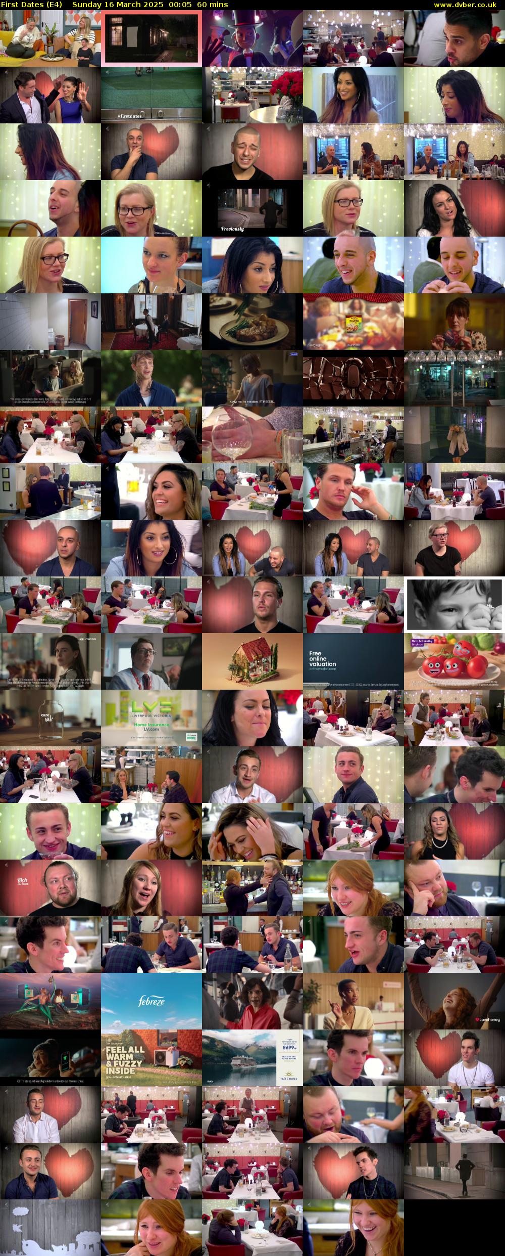 First Dates (E4) Sunday 16 March 2025 00:05 - 01:05