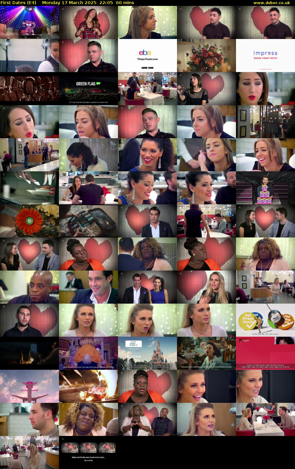 First Dates (E4) Monday 17 March 2025 22:05 - 23:05