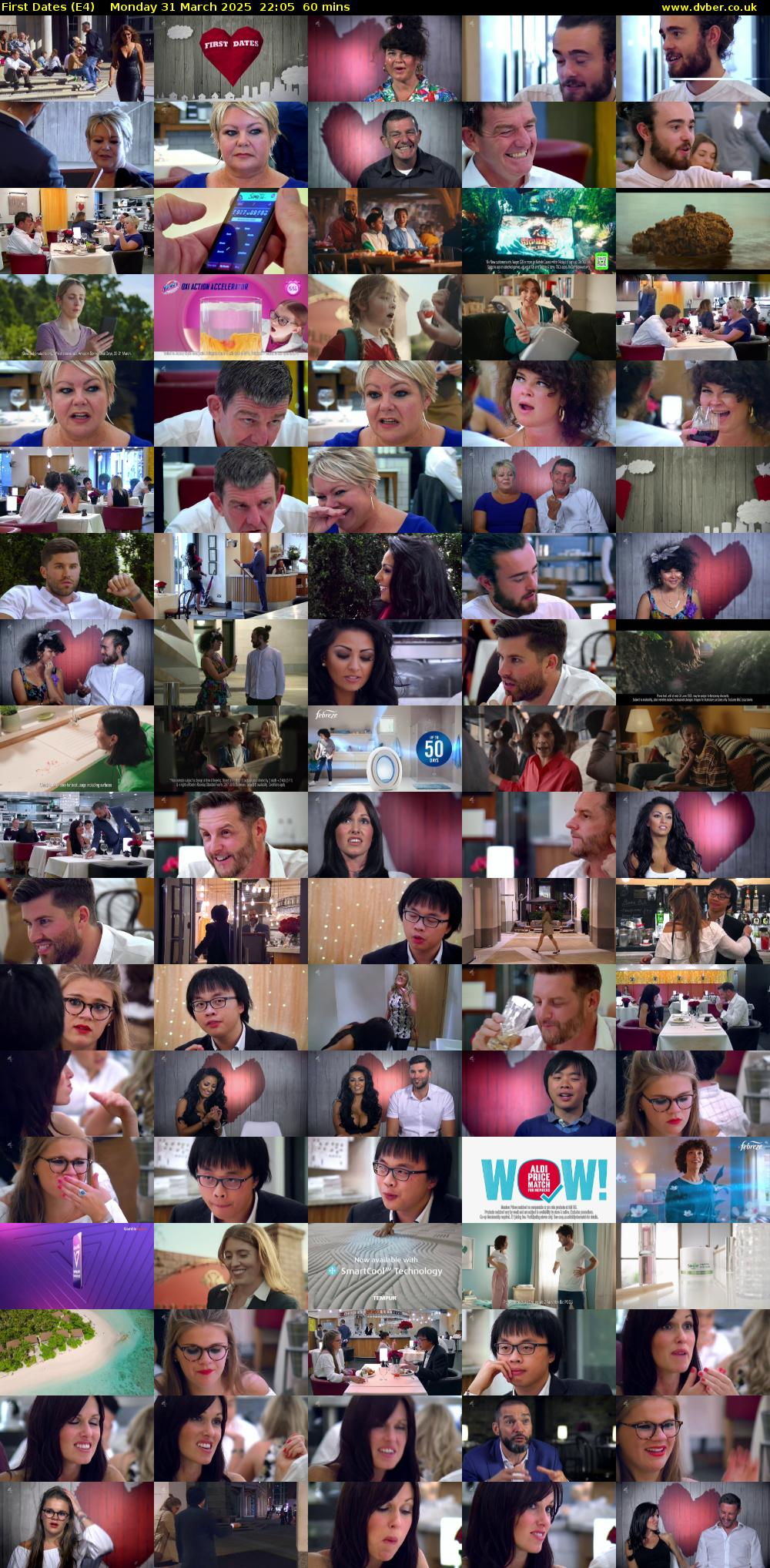 First Dates (E4) Monday 31 March 2025 22:05 - 23:05