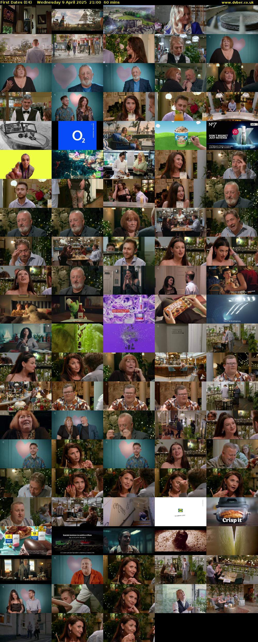 First Dates (E4) Wednesday 9 April 2025 21:00 - 22:00